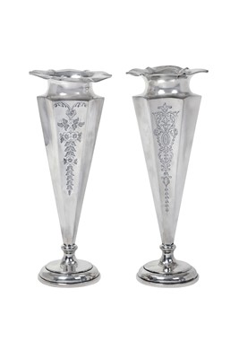 Lot 2308 - Two Edward VII Silver Vases