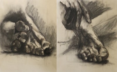 Lot 1019 - Circle of Michael Leonard (Contemporary) Feet...