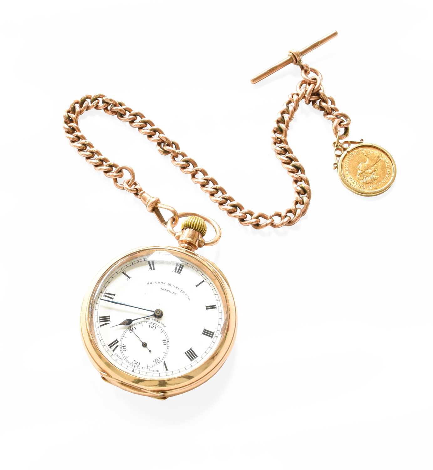 Lot 201 - A 9 Carat Gold Open Faced Pocket Watch,...