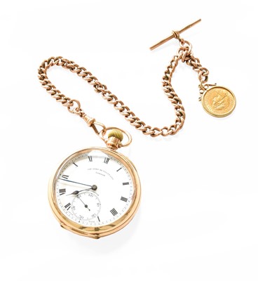 Lot 201 - A 9 Carat Gold Open Faced Pocket Watch,...