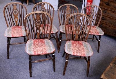 Lot 1197 - A Set of Six 19th century Ash and Elm Wheel...