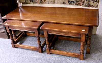 Lot 1159 - A Nest of Three Oak OccasionalTables in the...