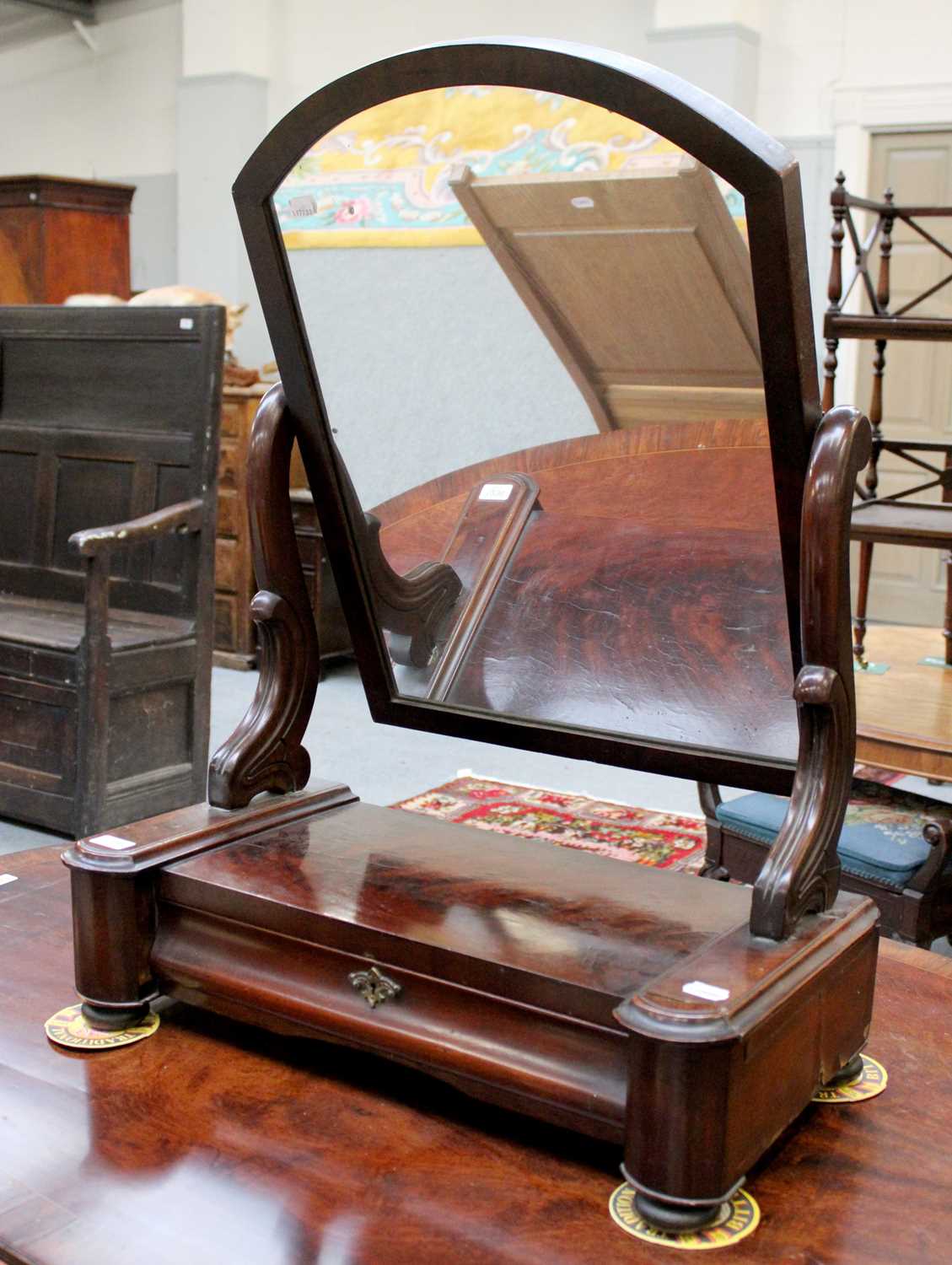 Lot 1231 - A Victorian Mahogany Dressing Table Mirror,...