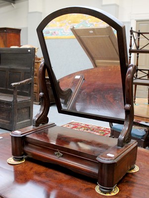 Lot 1236 - A Victorian Mahogany Dressing Table Mirror,...