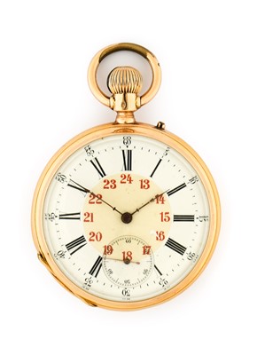 Lot 2392 - An 18 Carat Gold Open Faced Pocket Watch,...