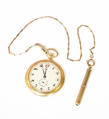 Lot 252 - An 18 Carat Gold Open Faced Pocket Watch, case...