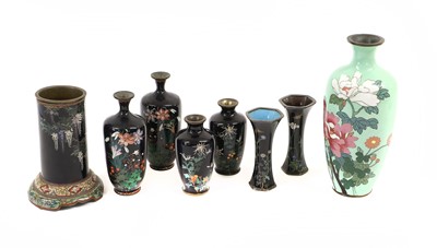 Lot 163 - A Japanese Cloisonne Enamel Vase, Meiji period,...