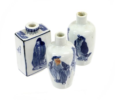 Lot 150 - A Chinese Porcelain Rectangular Snuff Bottle,...