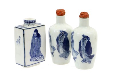 Lot 150 - A Chinese Porcelain Rectangular Snuff Bottle,...