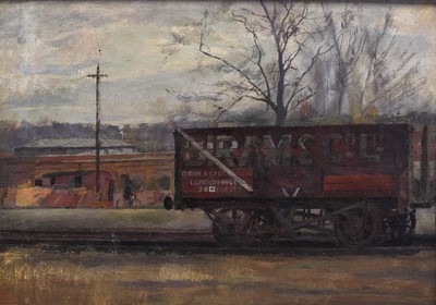 Lot 307 - John Linfield RWS, NEAC NECA (b.1930) "Railway...