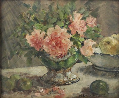 Lot 1036 - Miss M Dickinson (20th century) Still life of...