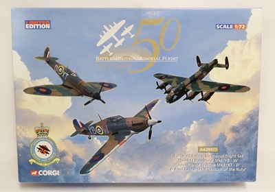 Lot 336 - Corgi Aviation Archive AA39911 1:72 Scale Battle Of Britain Memorial Flight Set