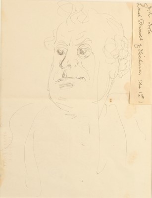 Lot 249 - Attributed to Max Beebohm (1872-1956) Portrait,...