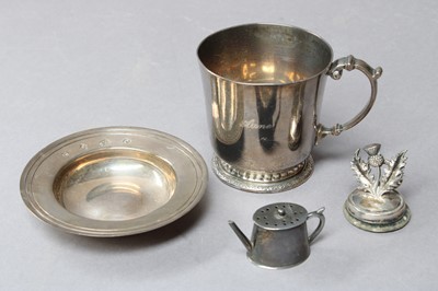 Lot 65 - A Collection of Assorted Silver, including a...