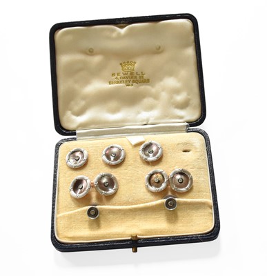 Lot 224 - A Diamond Cufflink, Button and Dress Stud...