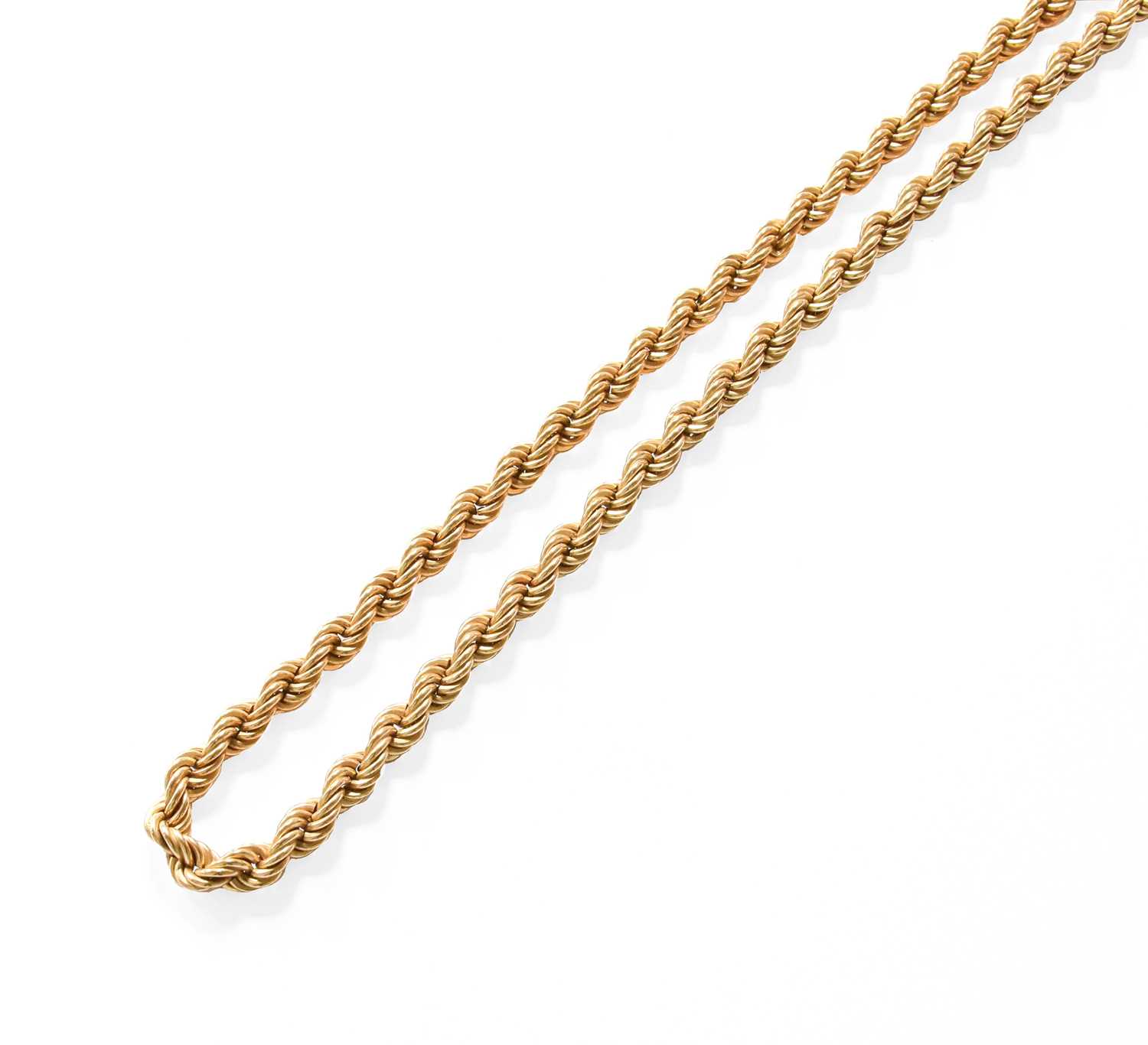 Lot 215 - A 9 Carat Gold Ropetwist Necklace, length 51.5cm