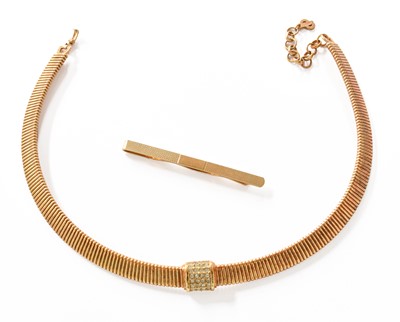 Lot 236 - A 9 Carat Gold Tie Pin; and A Christian Dior...