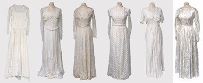 Lot 2199 - Early 20th Century Wedding Dresses, comprising...