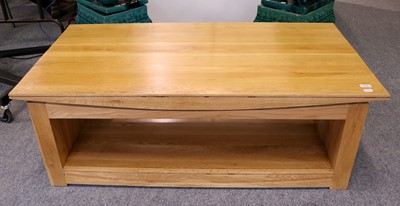 Lot 1106 - A Contemporary Light Oak Two-Tier Coffee Table,...