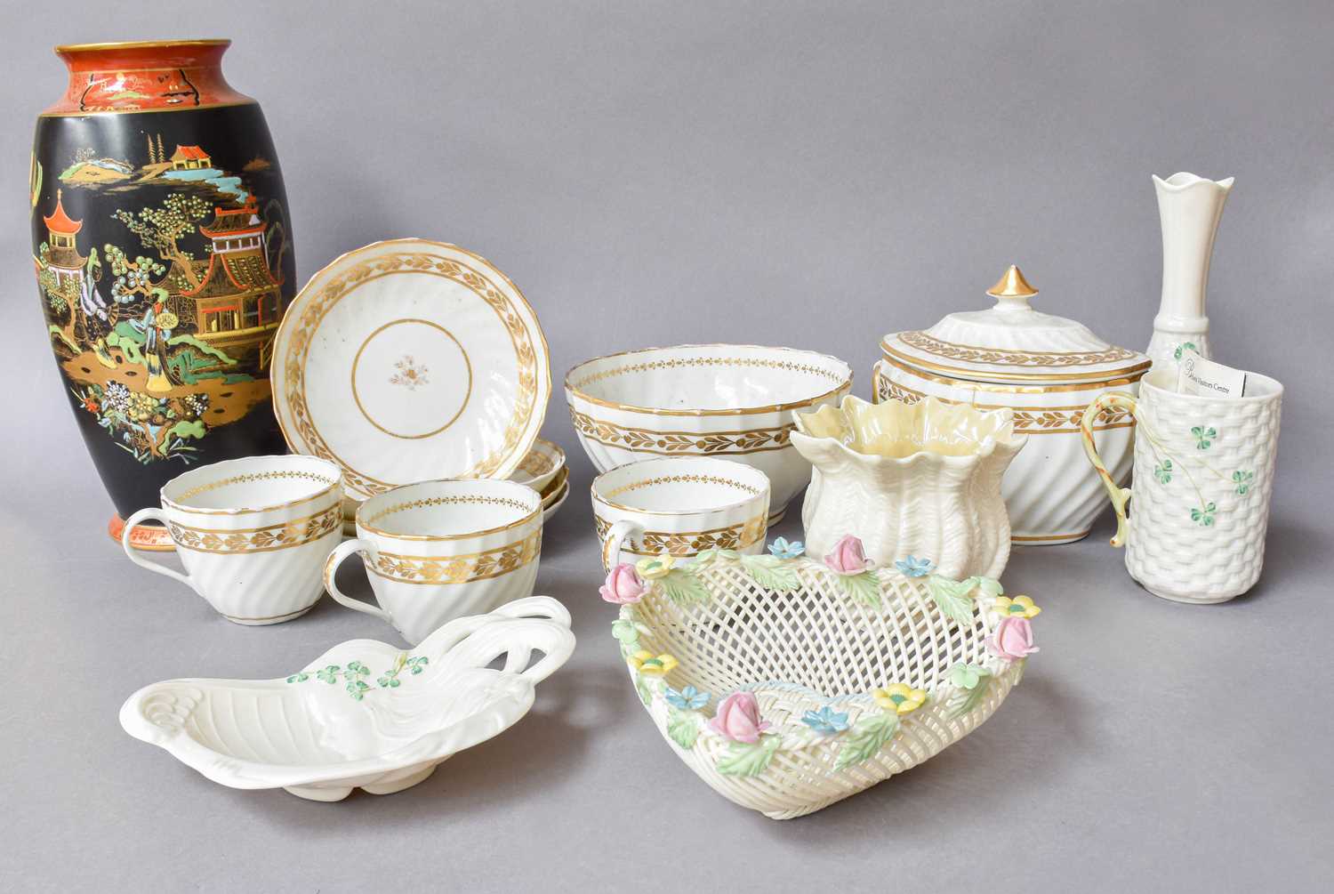Lot 128 - Assorted Ceramics, to include a Balleek...