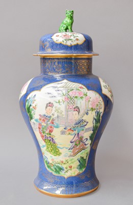 Lot 151 - A Fenton Porcelain Baluster Vase and Cover,...
