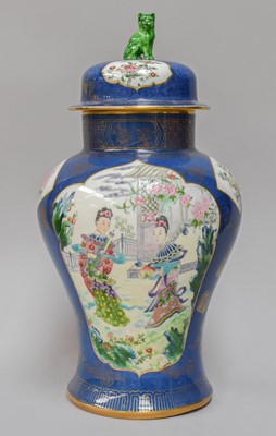 Lot 151 - A Fenton Porcelain Baluster Vase and Cover,...