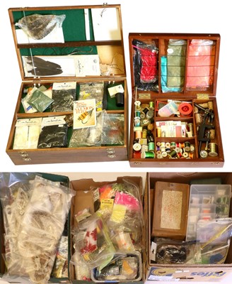 Lot 84 - A Large Collection Of Fly-Tying Materials And Tools