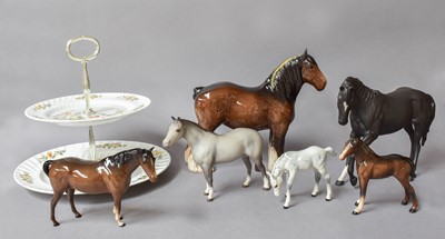 Lot 126 - Beswick and Royal Doulton Horses, including...