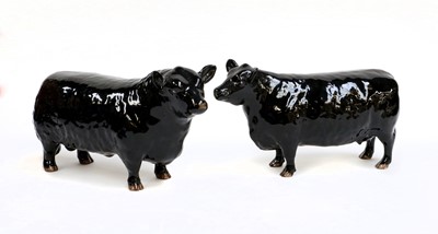 Lot 136 - Beswick Aberdeen Angus Cattle Comprising: Bull,...