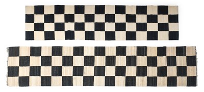 Lot 311 - A Contemporary Flat Weave Runner, with a...