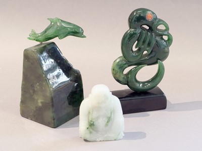 Lot 333 - A Jade Carving in Maori Style Formed as a Sea...