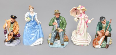 Lot 141 - Royal Doulton Figures, including "A Good Catch"...