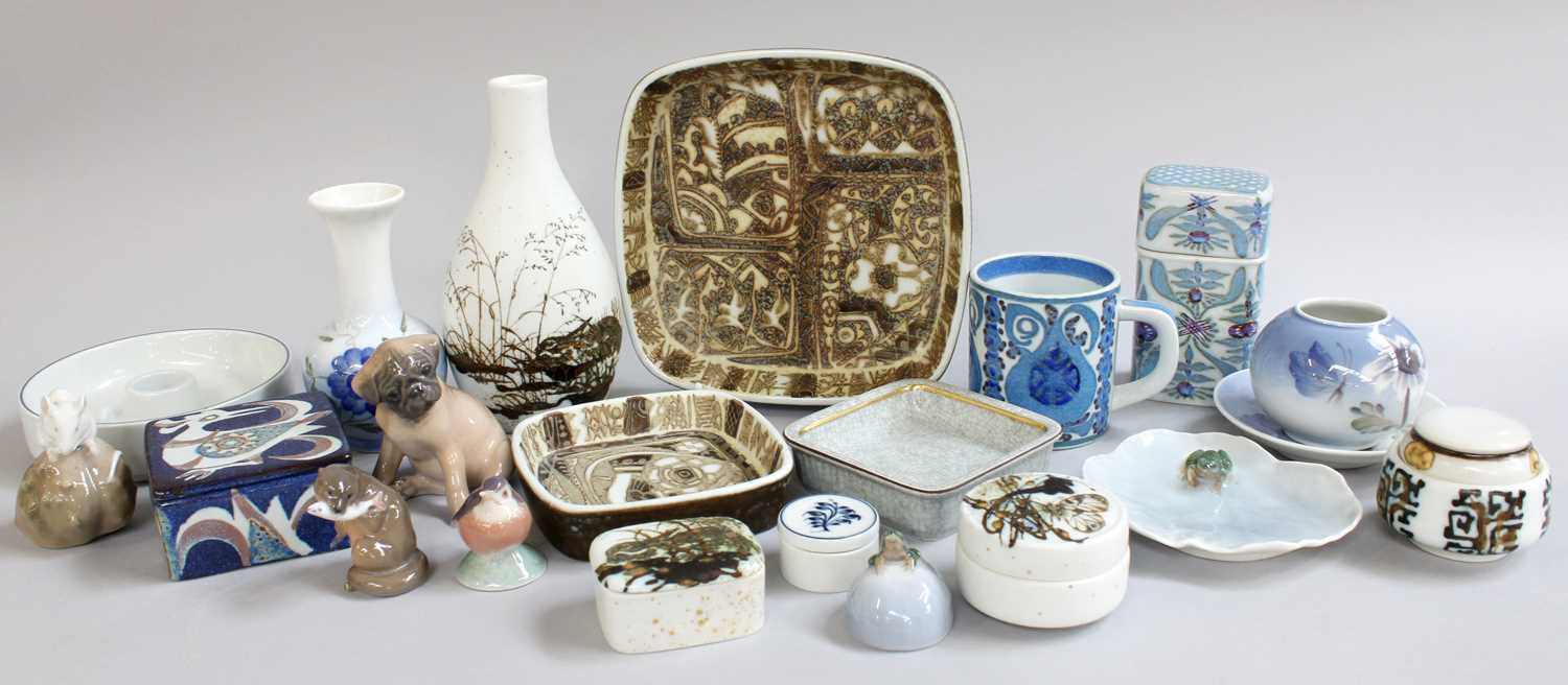 Lot 413 - A Collection of Royal Copenhagen Pottery and...