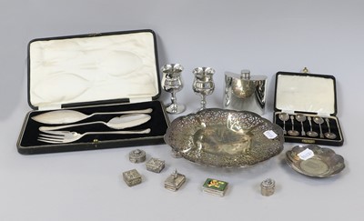 Lot 411 - A Cased Set of Six Silver Coffee...