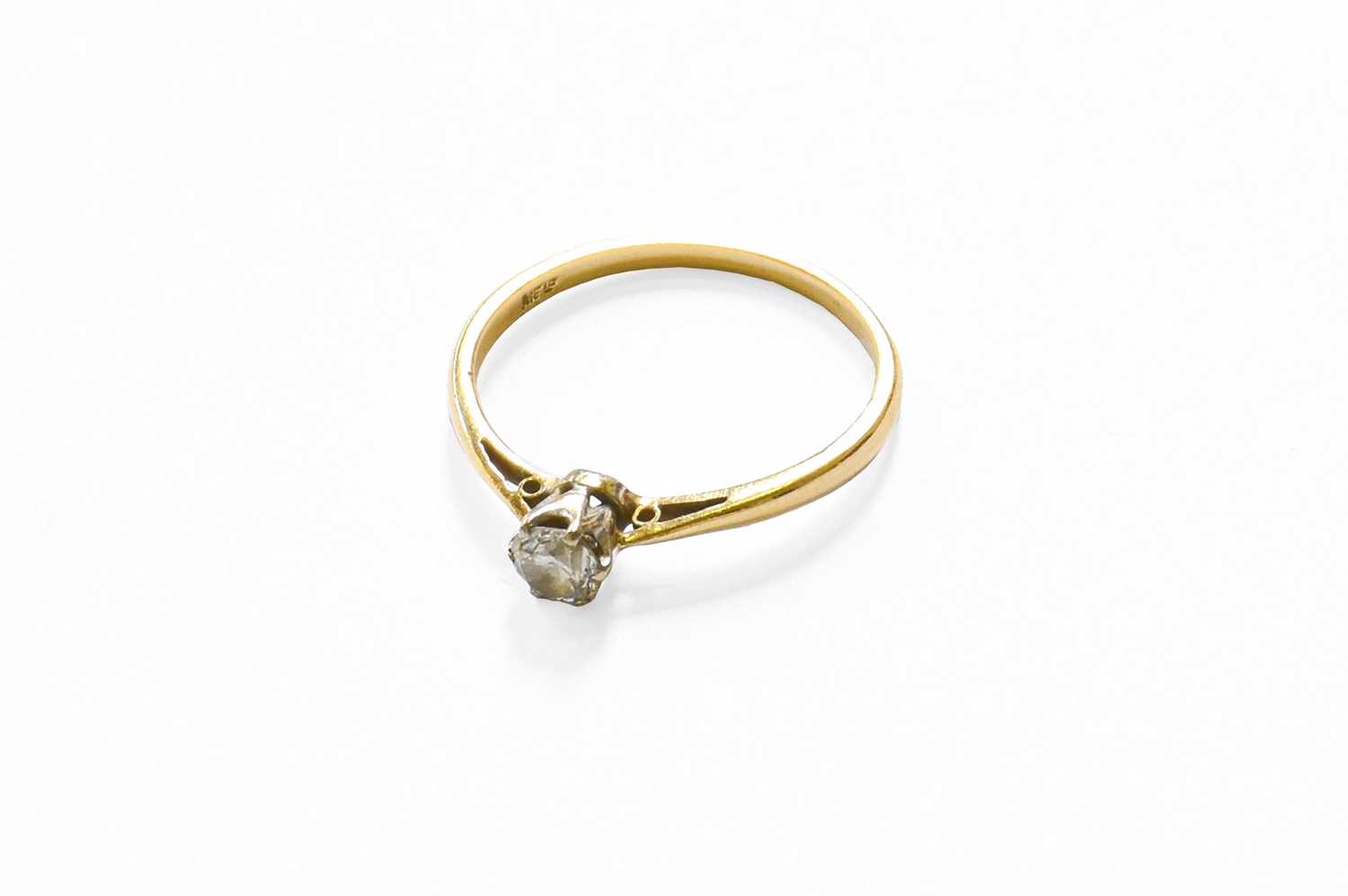 Lot 75 - A 9 Carat Gold Diamond Solitaire Ring, the...