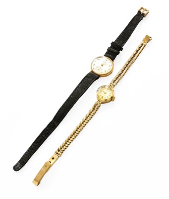Lot 221 - Two Lady's 9 Carat Gold Wristwatches, signed...
