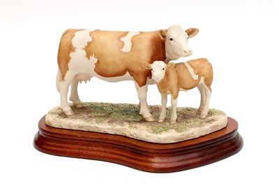 Lot 86 - Border Fine Arts 'Simmental Cow and Calf'...