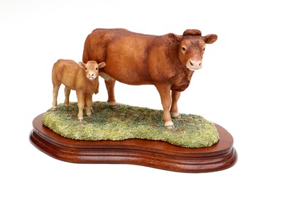 Lot 74 - Border Fine Arts 'Limousin Cow and Calf'...