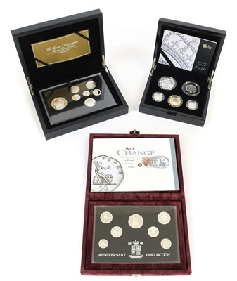 Lot 365 - 3x UK Silver Proof Coin Sets, comprising: 2010...