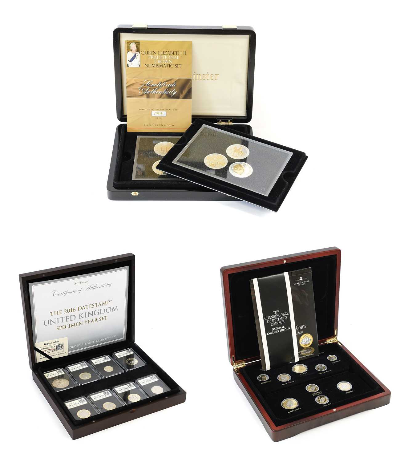 Lot 361 - 3 x Commemorative Coin Sets, comprising: 'The...