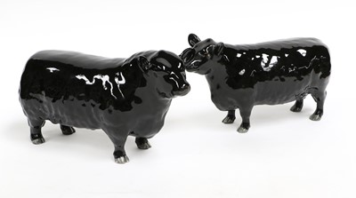 Lot 137 - Beswick Aberdeen Angus Cattle comprising: Bull,...