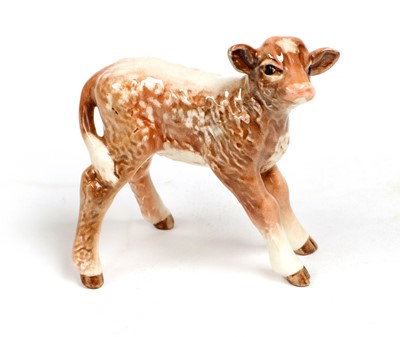 Lot 141 - Beswick Dairy Shorthorn Calf, model No. 1406C,...