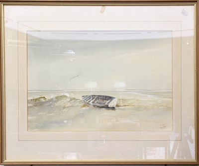 Lot 1053 - Guy Todd (20th Century) Fishermen walking to...