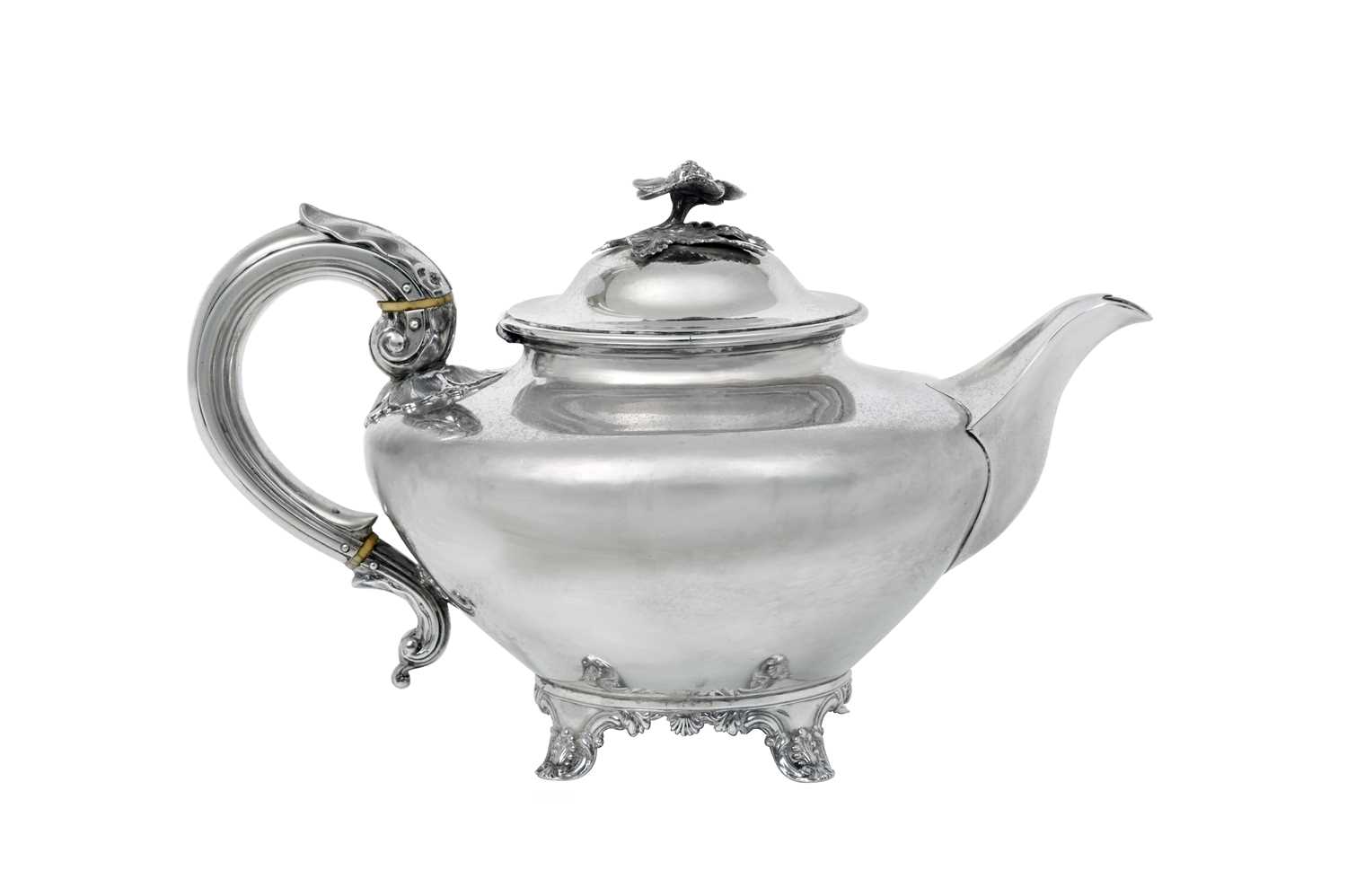 Lot 2282 A Victorian Silver Teapot,