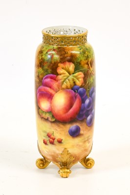 Lot 104 - A Royal Worcester Porcelain Vase by Harry H....