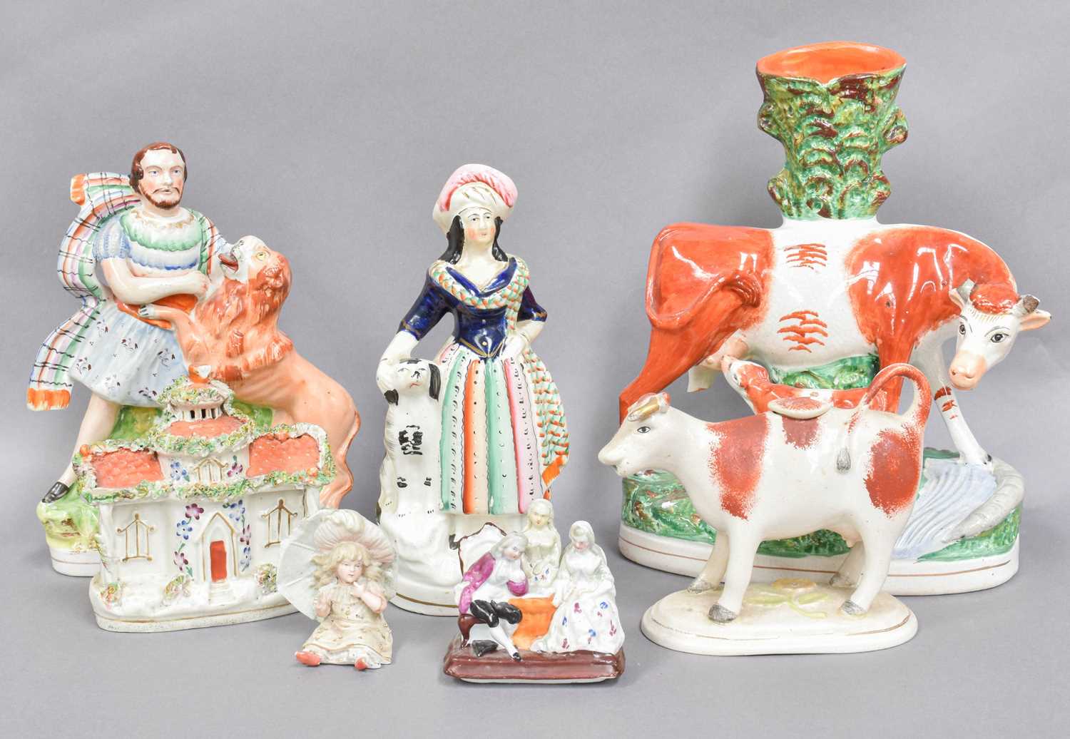 Lot 336 - A Collection of Victorian Staffordshire...