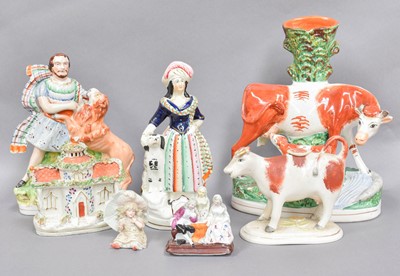 Lot 336 - A Collection of Victorian Staffordshire...