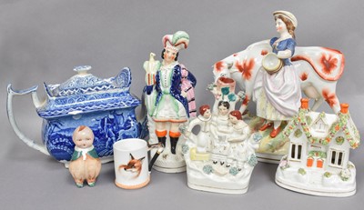 Lot 334 - A Collection of Victorian Staffordshire...