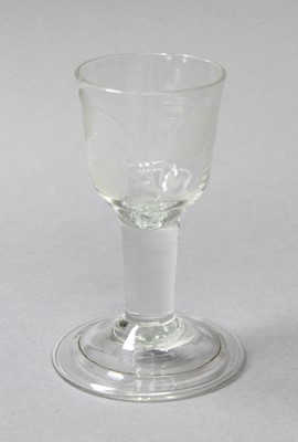 Lot 121 - A Small Jacobite Wine Glass, circa 1770, with...