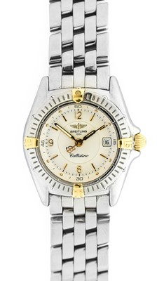 Lot 2124 - Breitling: A Lady's Stainless Steel Calendar...